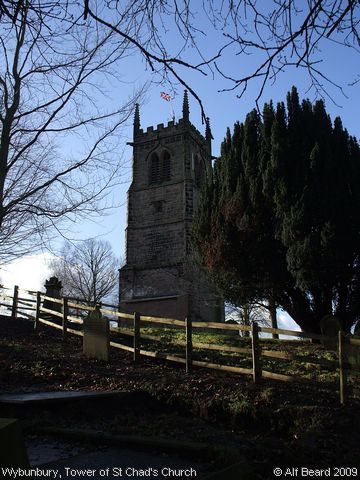 Recent Photograph of Tower of St Chad's Church (Wybunbury)
