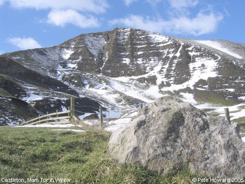 Recent Photograph of Mam Tor in Winter (Castleton)