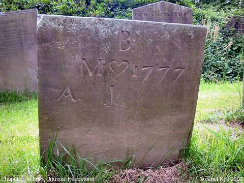 Recent Photograph of Unusual Headstone (Chapel en le Frith)