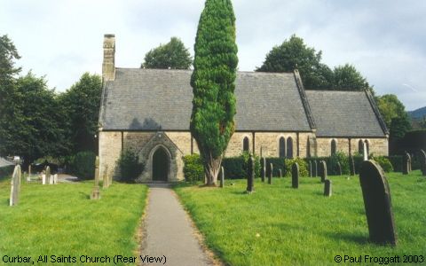 Recent Photograph of All Saints Church (Rear View) (Curbar)