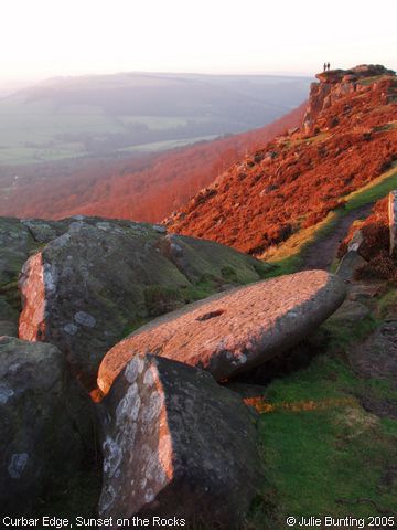 Recent Photograph of Sunset on the Rocks (Curbar)