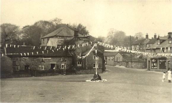 Old Postcard of Eyam Square (Eyam)
