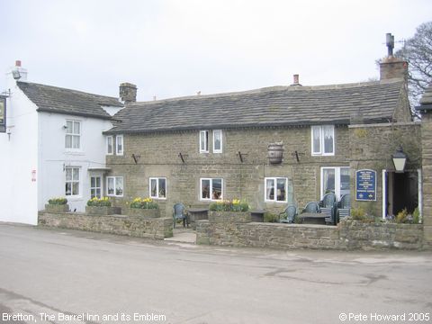 Recent Photograph of The Barrel Inn and its Emblem (Bretton)