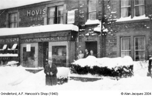 Old Photograph of A.F. Hancock's Shop (1940) (Grindleford)