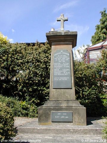 Recent Photograph of Over Haddon War Memorial (Over Haddon)