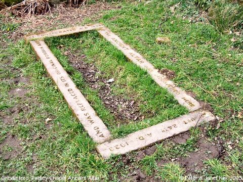 Recent Photograph of Padley Chapel Ancient Altar (Nether Padley)