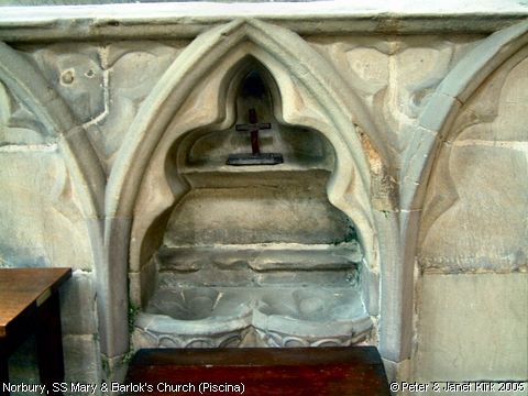 Recent Photograph of St Mary & St Barlok's Church (Piscina) (Norbury)