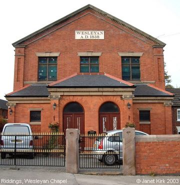 Recent Photograph of The Wesleyan Chapel (Riddings)