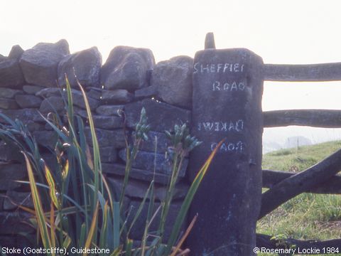 Recent Photograph of Guidestone at Goatscliffe (Stoke)
