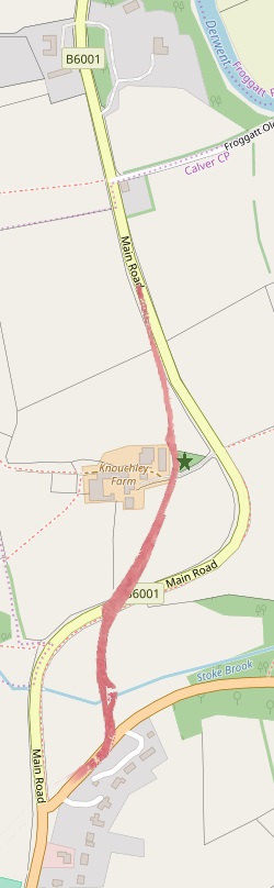 Map of Knouchley Hill, Stoke
