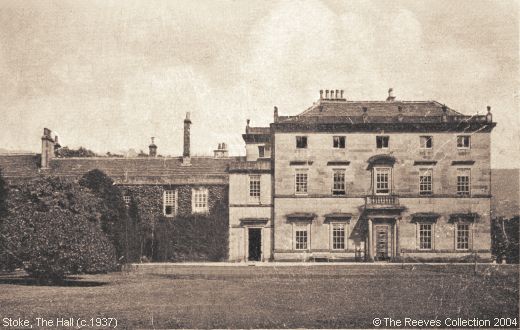 Old Postcard of The Hall (c.1937) (Stoke)