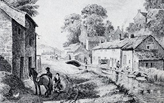 Black and White Engraving of ‘The Dale’ (360x570) by Francis Chantrey (Stoney Middleton)
