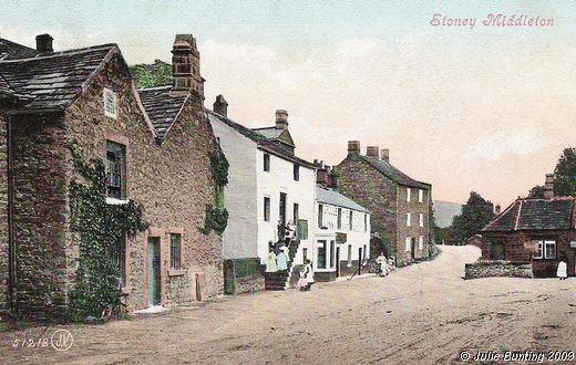 Old Postcard of The Dale Bottom (Colour) (Stoney Middleton)