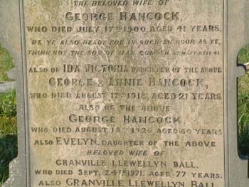 HANCOCK, Ida Victoria & Evelyn