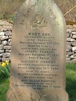 HANCOCK, Mary Ann, Zillah et al