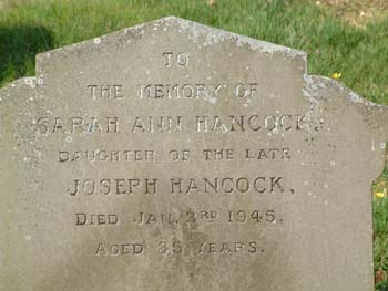 HANCOCK. Sarah Ann