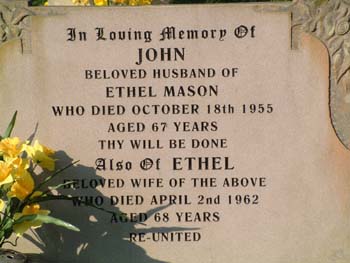 MASON. John & Ethel