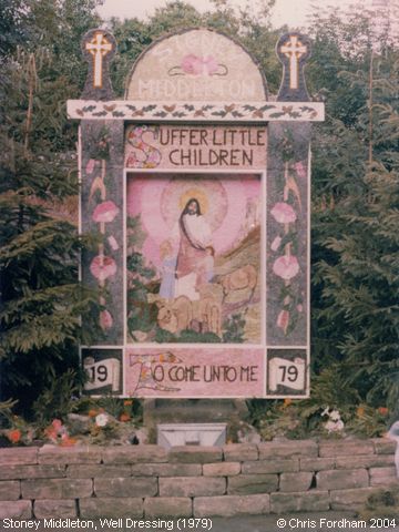 Stoney Middleton, Well Dressing ‘Suffer Little Children’ (1979)