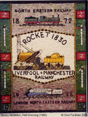 Stoney Middleton, Well Dressing ‘London North Eastern Railway’ (1980)