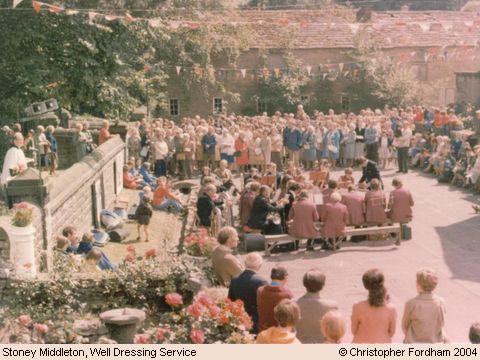 Recent Photograph of Well Dressing Service (Stoney Middleton)