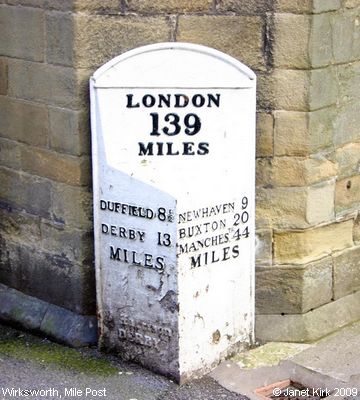 Recent Photograph of Mile Post (Wirksworth)