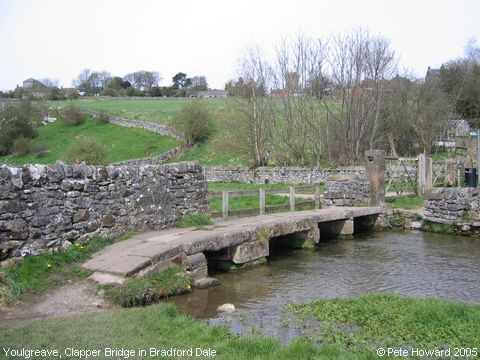 Recent Photograph of Clapper Bridge in Bradford Dale (Youlgreave)