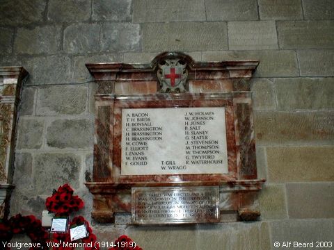 Recent Photograph of War Memorial (1914-1919) (Youlgreave)