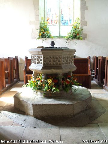 Recent Photograph of St Michael's Church (The Font) (Brimpsfield)