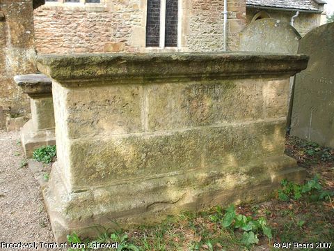 Recent Photograph of Tomb of John Cahowell (Broadwell)