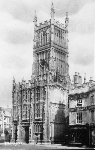 Old Postcard of St John the Baptist's Church (Cirencester)