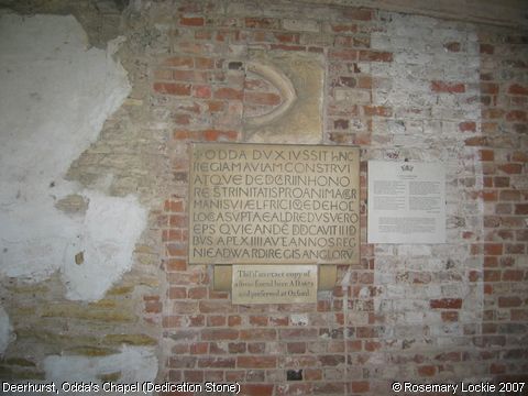 Recent Photograph of Odda's Chapel (Dedication Stone) (Deerhurst)