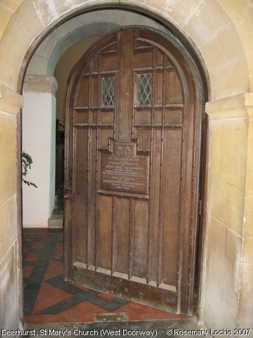 Recent Photograph of St Mary the Virgin's Church (West Doorway) (Deerhurst)