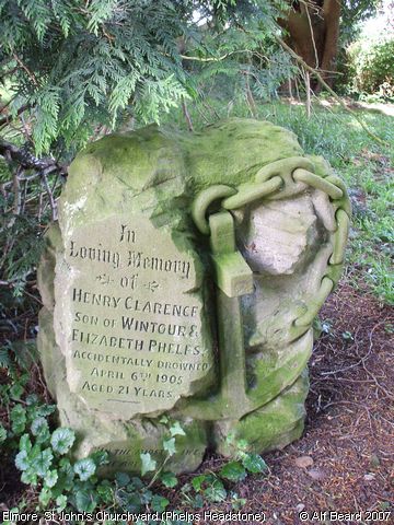 Recent Photograph of St John's Churchyard (Phelps Headstone) (Elmore)