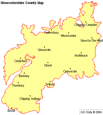 Gloucestershire County Map
