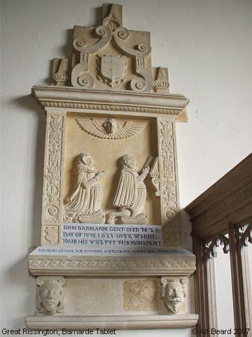 Recent Photograph of Barnarde Tablet (Great Rissington)