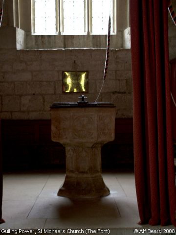 Recent Photograph of St Michael's Church (The Font) (Guiting Power)
