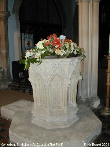 Recent Photograph of St Nicholas's Church (The Font) (Kemerton)