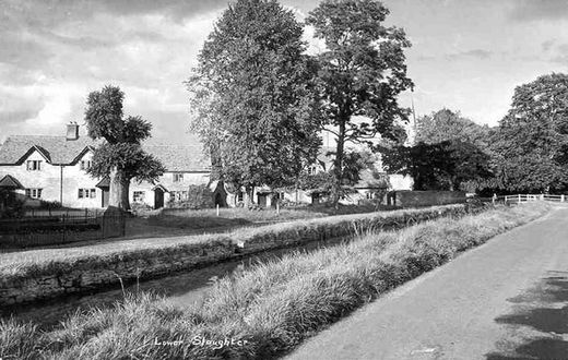 Old Postcard of Village Scene (Lower Slaughter)