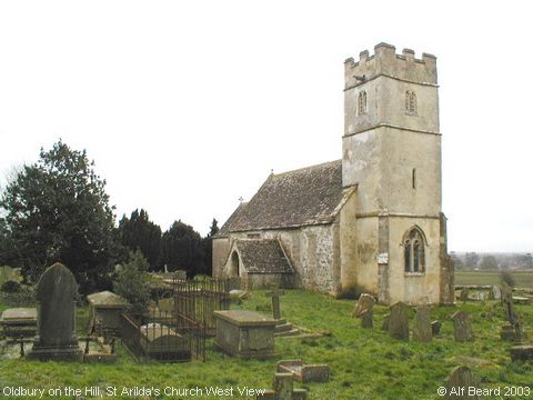 Recent Photograph of St Arilda's Church (West View) (Oldbury on the Hill)