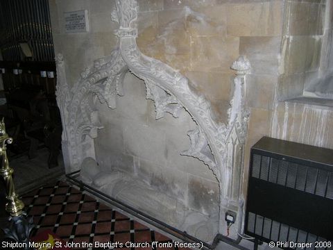Recent Photograph of St John the Baptist's Church (Tomb Recess) (Shipton Moyne)