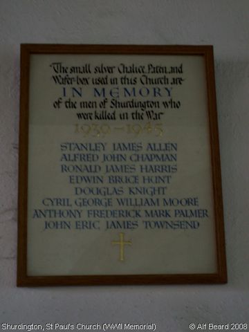 Recent Photograph of St Paul's Church (WWII Memorial) (Shurdington)