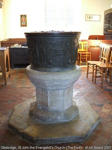 Recent Photograph of St John the Evangelist's Church (The Font) (Slimbridge)