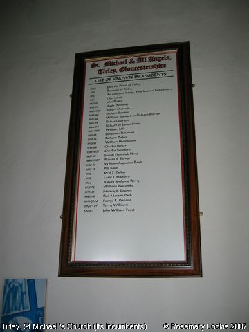 Recent Photograph of St Michael & All Angels Church (Its Incumbents) (Tirley)