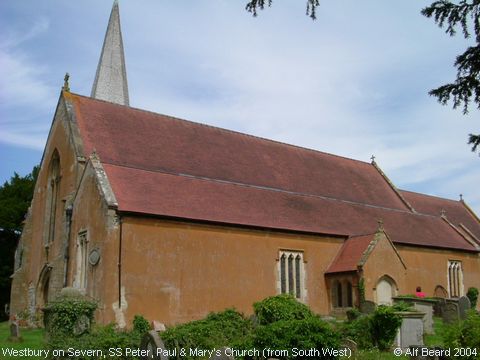 Recent Photograph of St Peter, Paul & St Mary's Church (SW View) (Westbury on Severn)