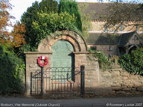 Recent Photograph of War Memorial (Outside Church) (Bosbury)
