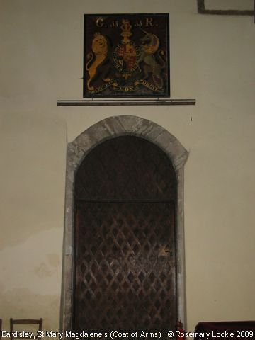 Recent Photograph of St Mary Magdalene's Church (Coat of Arms) (Eardisley)
