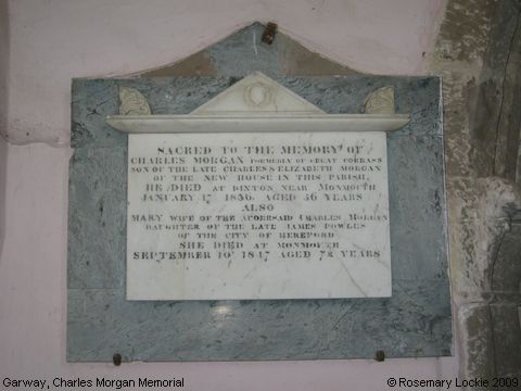 Recent Photograph of Charles Morgan Memorial (Garway)