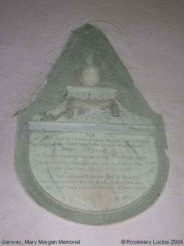 Recent Photograph of Mary Morgan Memorial (Garway)