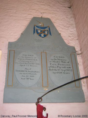 Recent Photograph of Paul Prosser Memorial (Garway)