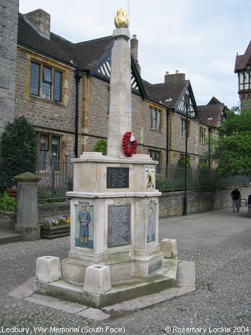 Recent Photograph of War Memorial (South Face) (Ledbury)